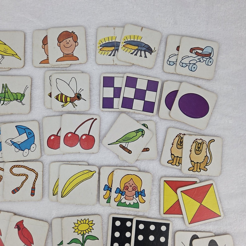 Vintage 1980 Milton Bradley The Original Memory Game 4664 35 Pairs 70 Cards - Picture 7 of 14